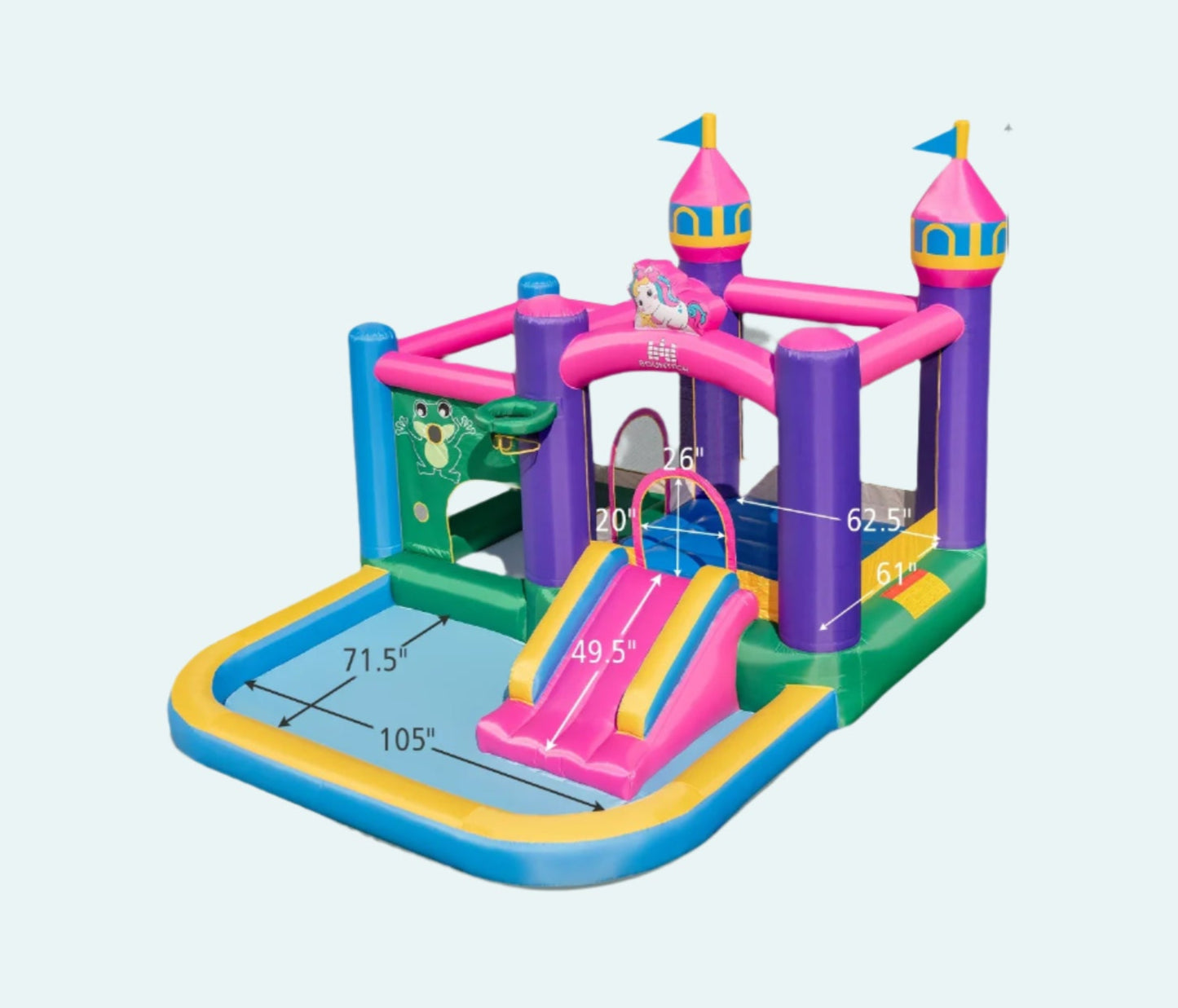 Princess Castle Inflatable Bounce House with Ball Pit