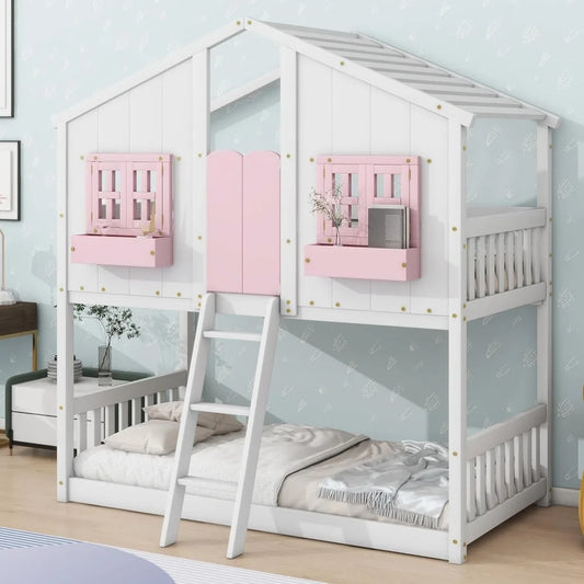 Toddler Twin House Bunk Bed